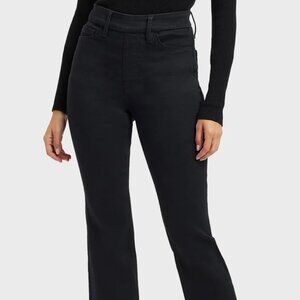 Good American Pull On Straight Leg Pant in Black